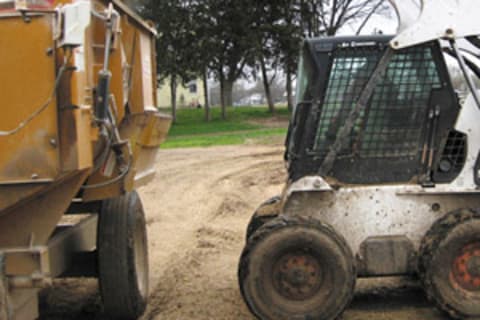 Grain bucket on Bobcat Skid-Steer loader