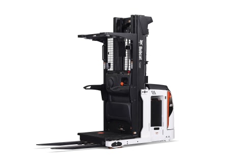 A studio image of the frontal view of the Bobcat B20SU-9 Order Picker