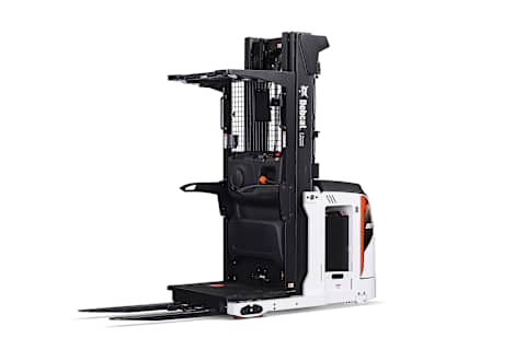 A studio image of the frontal view of the Bobcat B20SU-9 Order Picker
